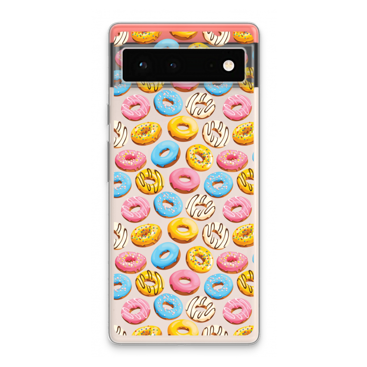 Pink donuts: Google Pixel 6 Transparant Hoesje