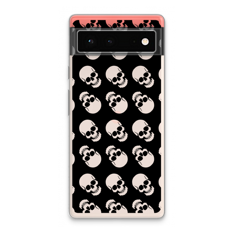 Musketon Skulls: Google Pixel 6 Transparant Hoesje