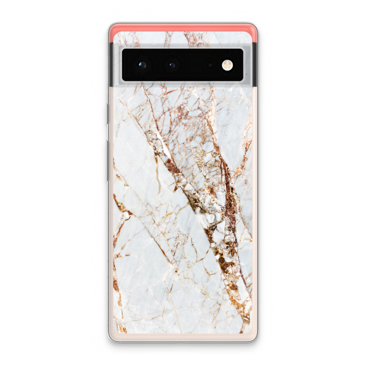 Goud marmer: Google Pixel 6 Transparant Hoesje
