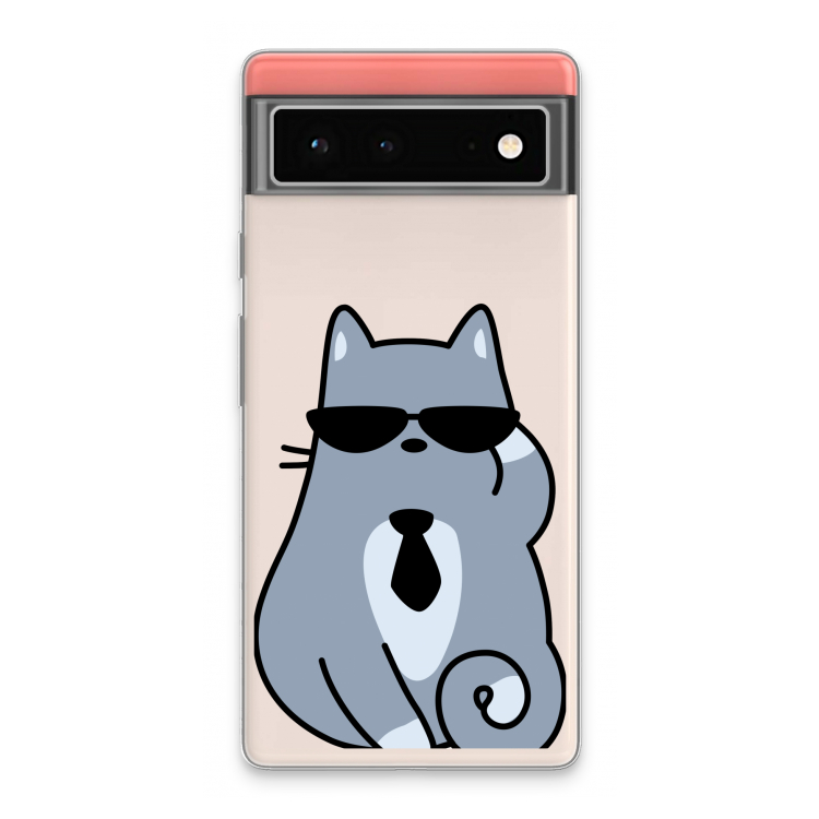 Cool cat: Google Pixel 6 Transparant Hoesje