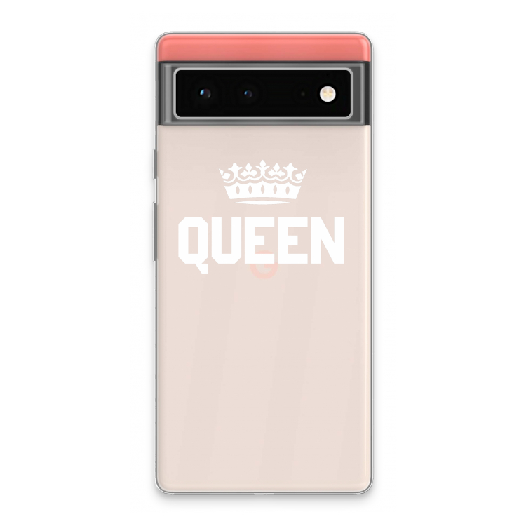 Queen zwart: Google Pixel 6 Transparant Hoesje