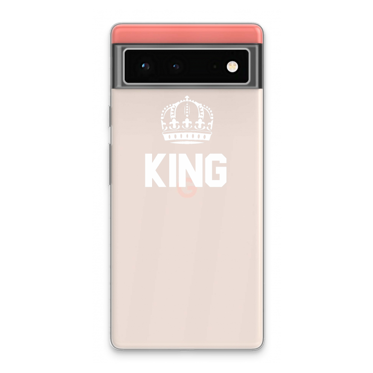 King zwart: Google Pixel 6 Transparant Hoesje