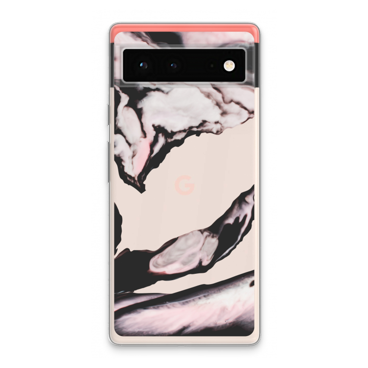 Roze stroom: Google Pixel 6 Transparant Hoesje