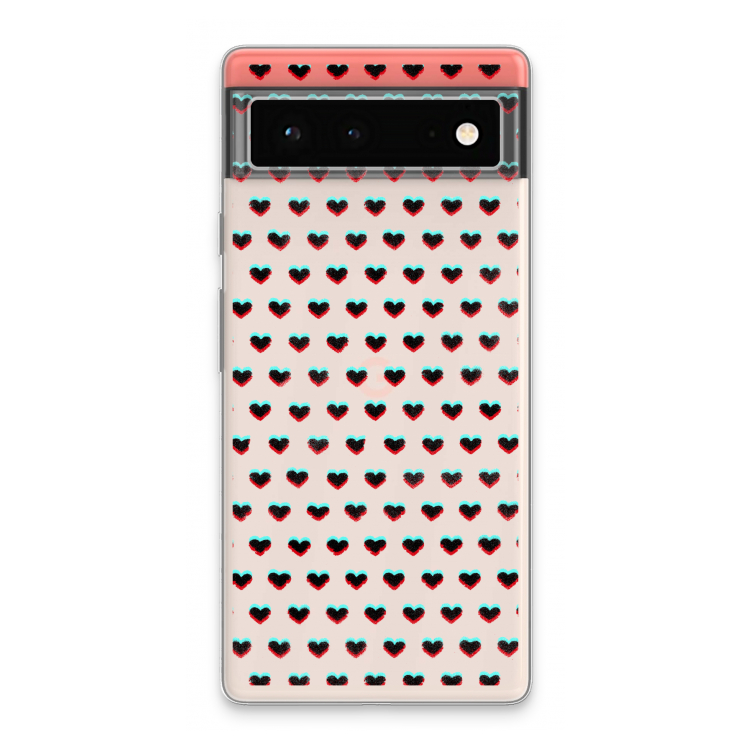 Hartjes: Google Pixel 6 Transparant Hoesje