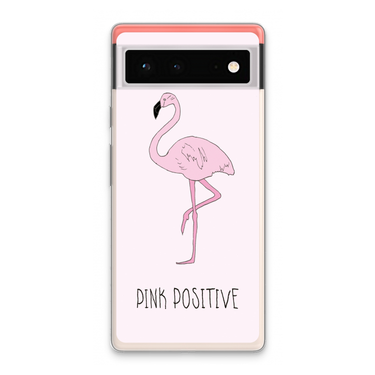 Pink positive: Google Pixel 6 Transparant Hoesje