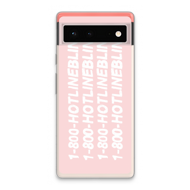 Hotline bling pink: Google Pixel 6 Transparant Hoesje