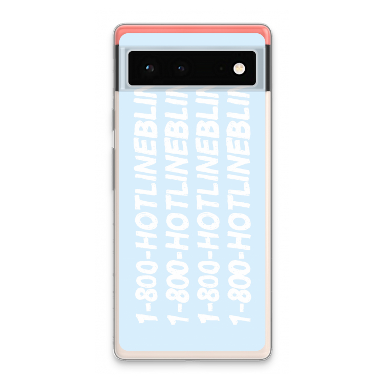 Hotline bling blue: Google Pixel 6 Transparant Hoesje