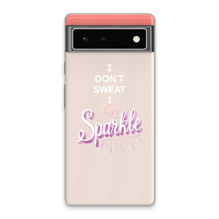 Sparkle quote: Google Pixel 6 Transparant Hoesje