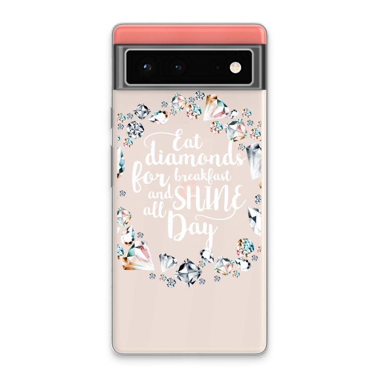 Diamonds: Google Pixel 6 Transparant Hoesje