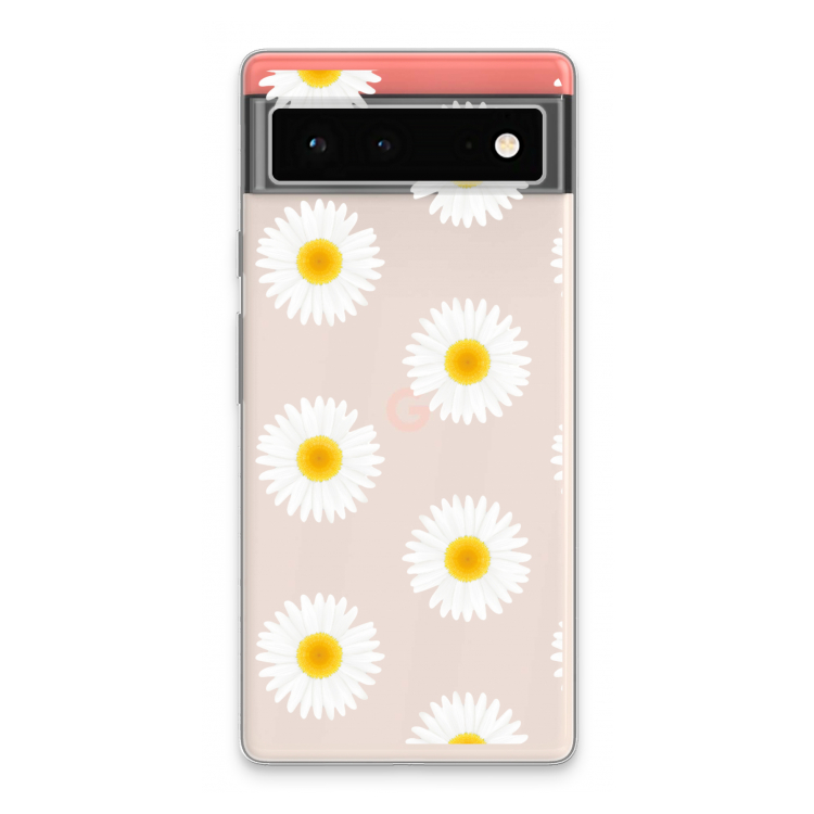 Margrietjes: Google Pixel 6 Transparant Hoesje