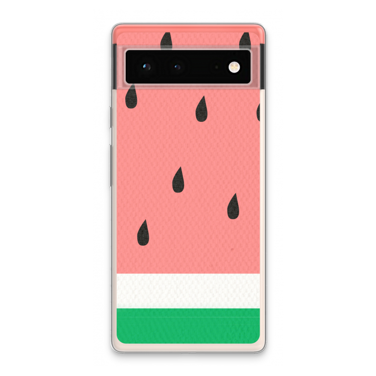 Watermeloen: Google Pixel 6 Transparant Hoesje