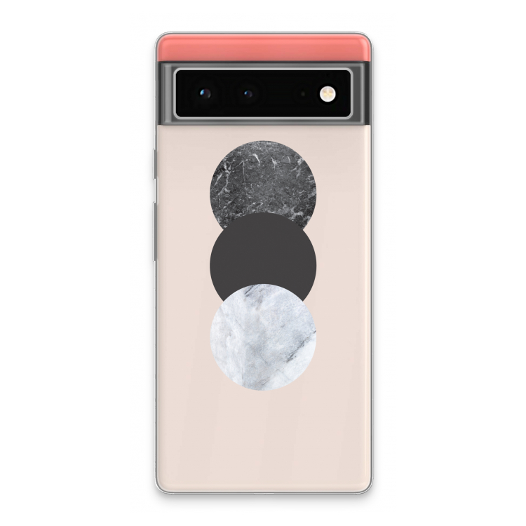 Marmeren cirkels: Google Pixel 6 Transparant Hoesje