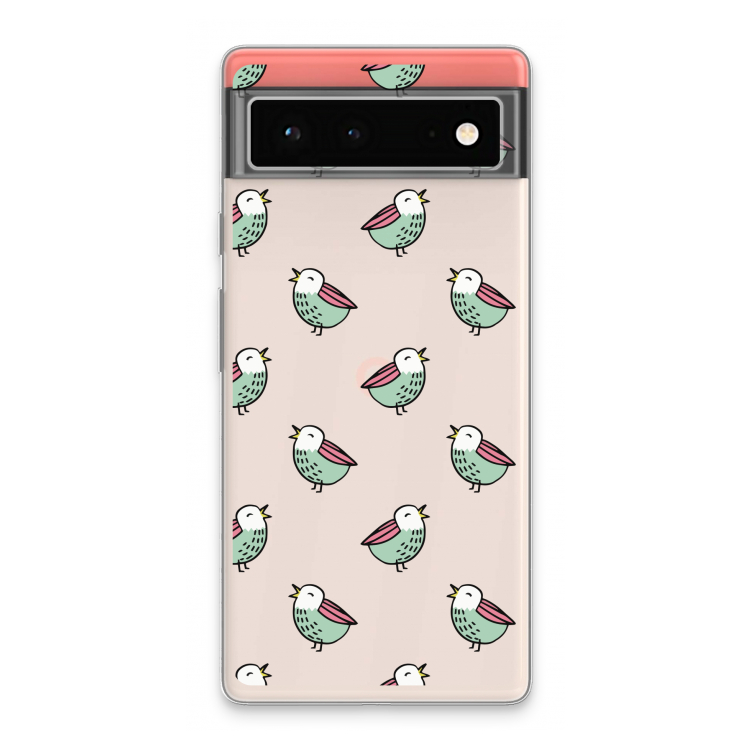 Vogeltjes: Google Pixel 6 Transparant Hoesje