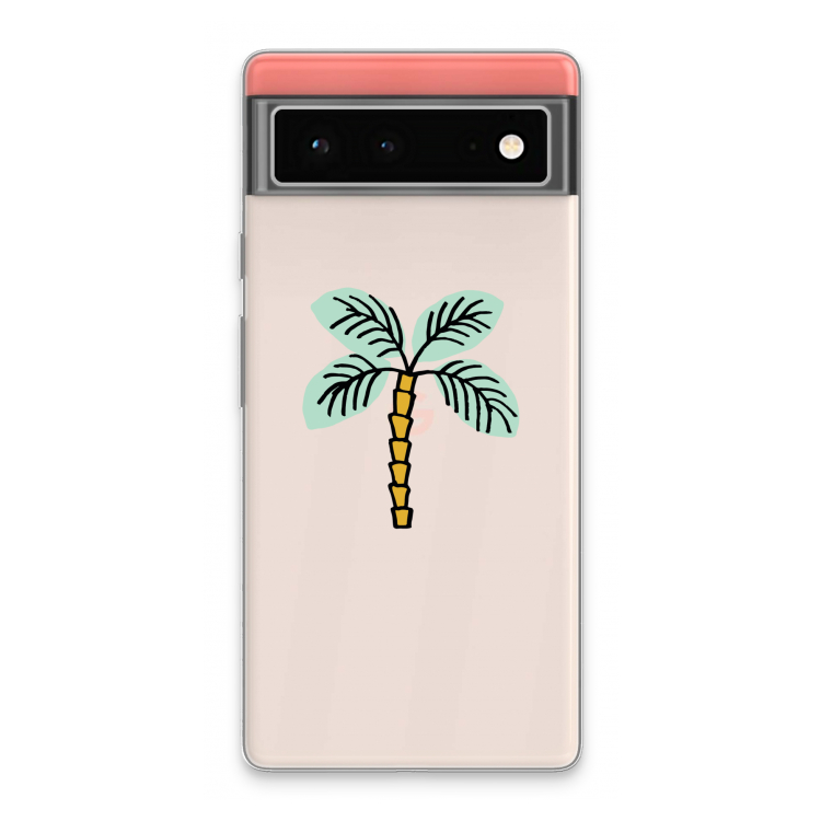 Palmboom: Google Pixel 6 Transparant Hoesje