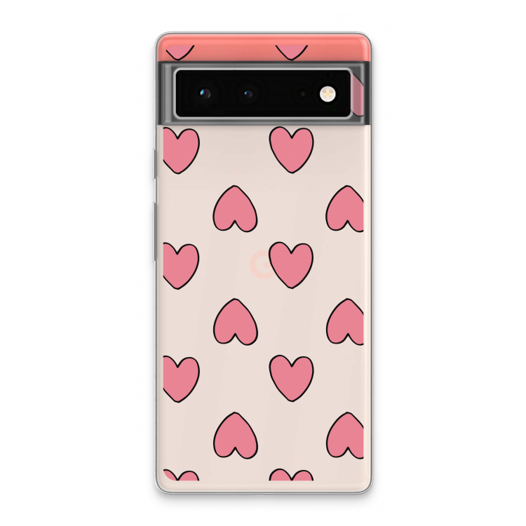 Ondersteboven verliefd: Google Pixel 6 Transparant Hoesje