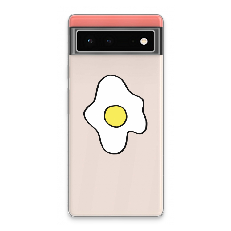 Spiegelei: Google Pixel 6 Transparant Hoesje