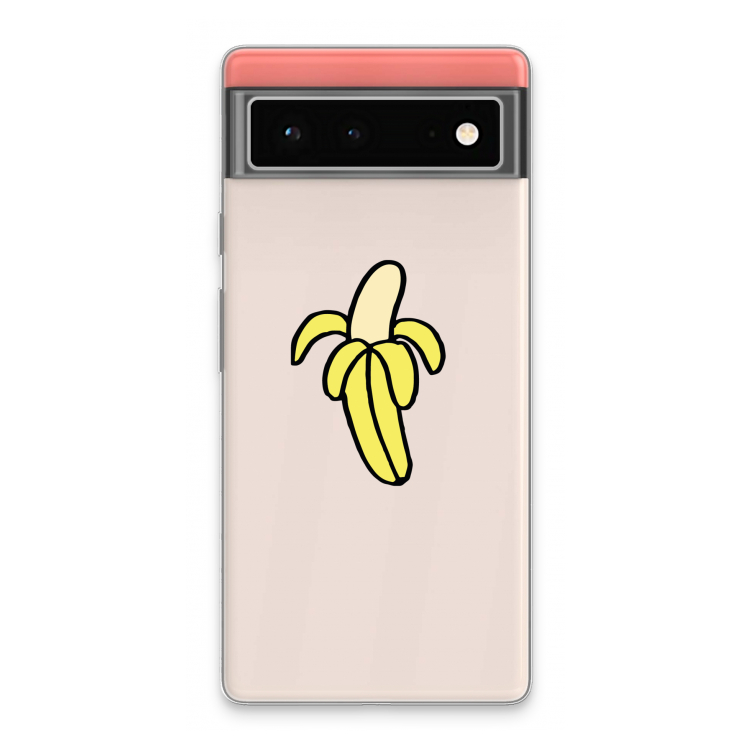 Banana: Google Pixel 6 Transparant Hoesje