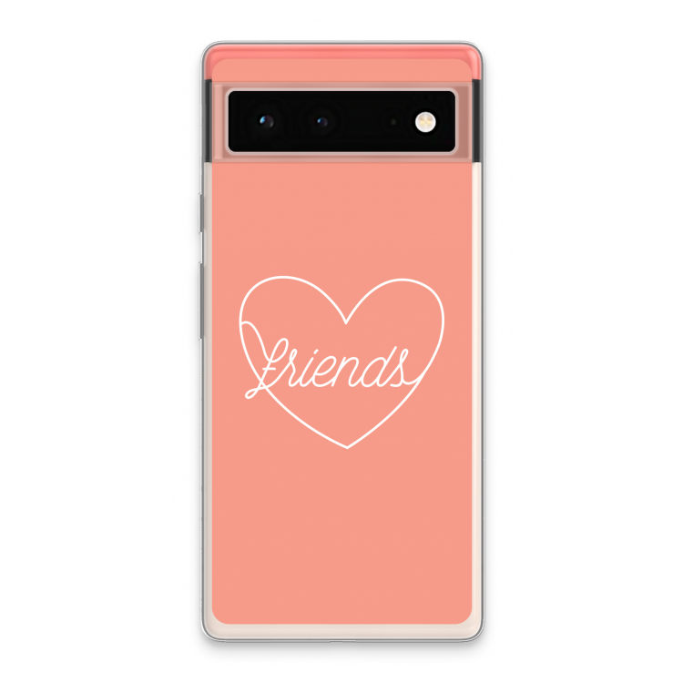 Friends heart: Google Pixel 6 Transparant Hoesje