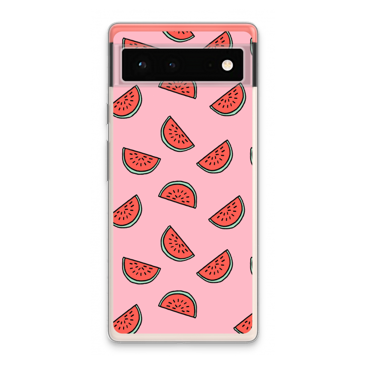 Watermeloen: Google Pixel 6 Transparant Hoesje