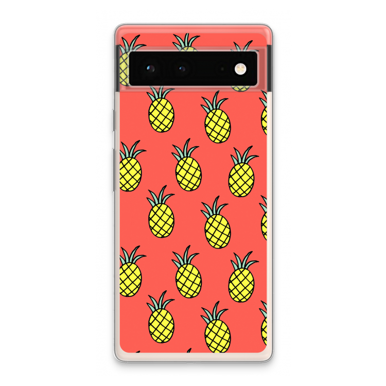 Ananas: Google Pixel 6 Transparant Hoesje