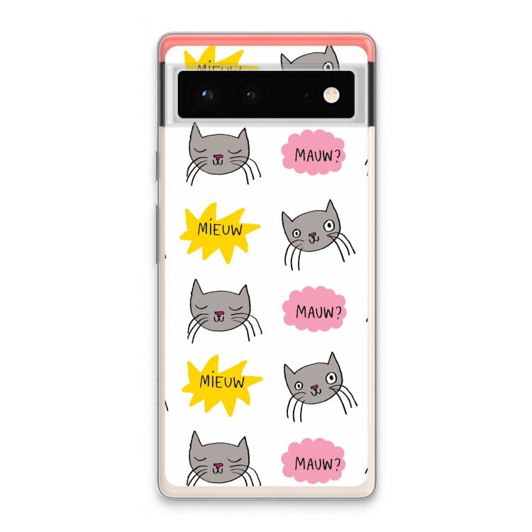 Meow: Google Pixel 6 Transparant Hoesje