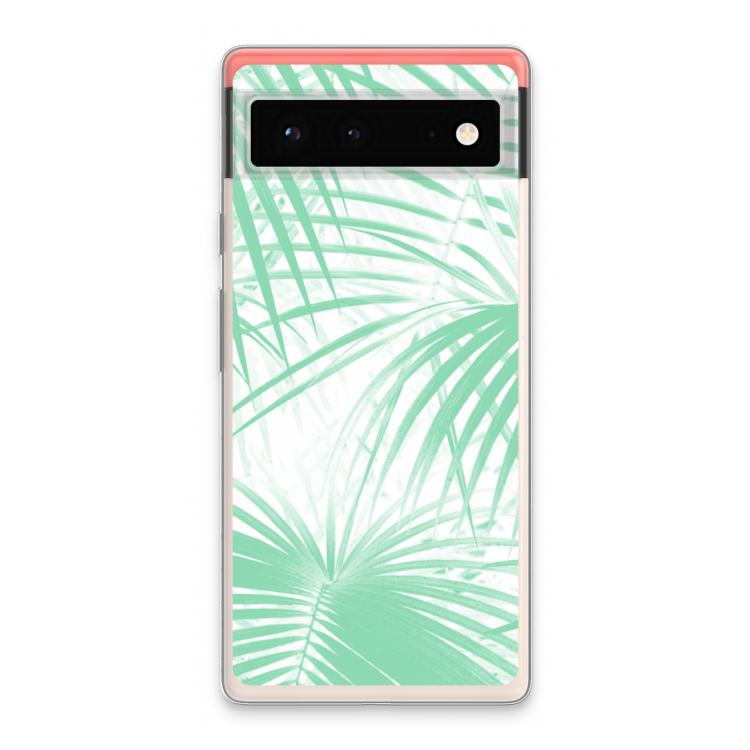 Palmbladeren: Google Pixel 6 Transparant Hoesje