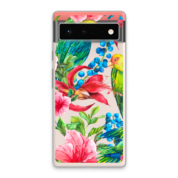 Papegaaien: Google Pixel 6 Transparant Hoesje