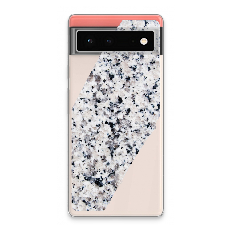 Gespikkelde marmer: Google Pixel 6 Transparant Hoesje