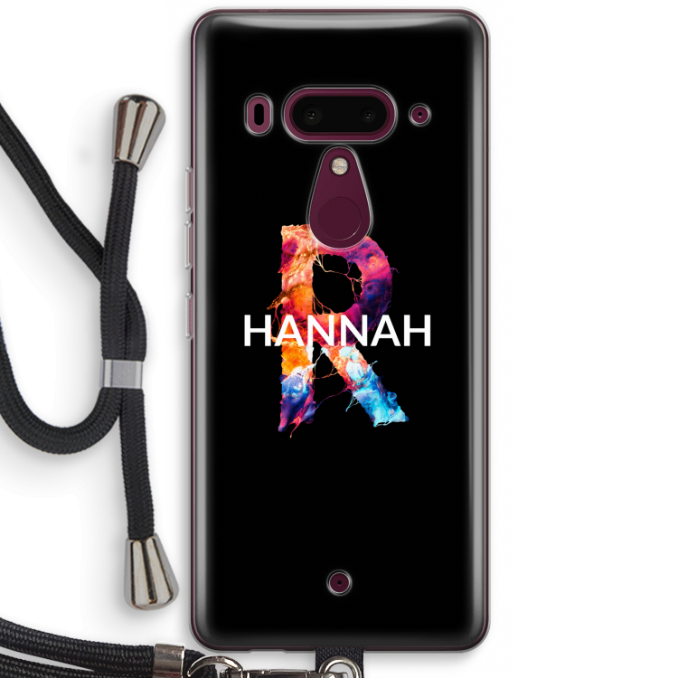 Abstract Spectrum: HTC U12+ Transparant Hoesje met koord