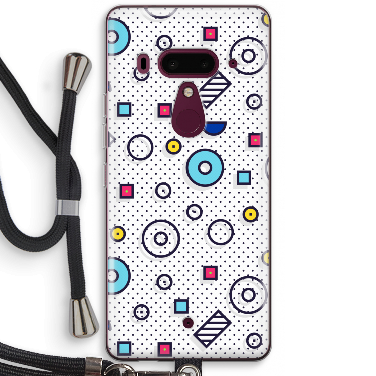 8-bit N°9: HTC U12+ Transparant Hoesje met koord