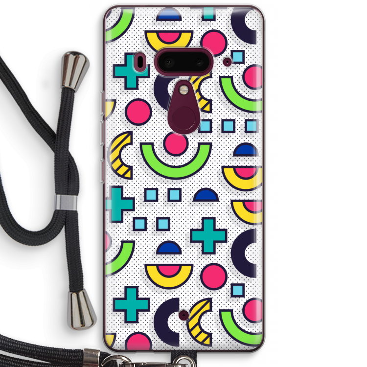 8-bit N°6: HTC U12+ Transparant Hoesje met koord