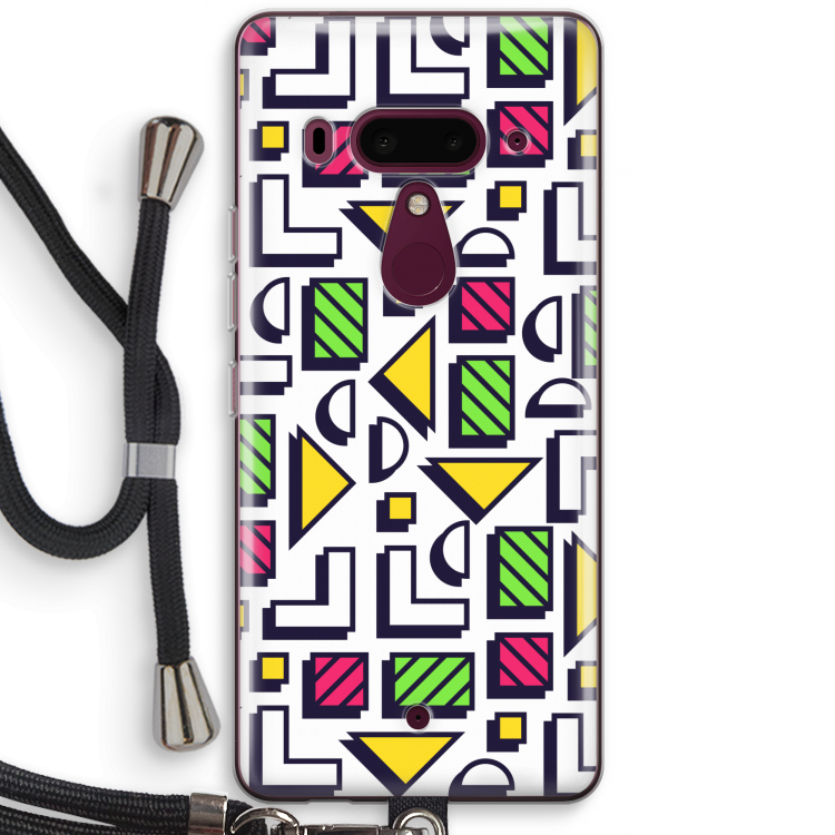 8-bit N°4: HTC U12+ Transparant Hoesje met koord