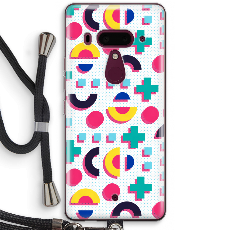 8-bit N°2: HTC U12+ Transparant Hoesje met koord