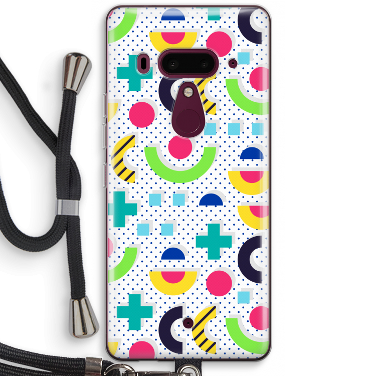 8-bit N°1: HTC U12+ Transparant Hoesje met koord