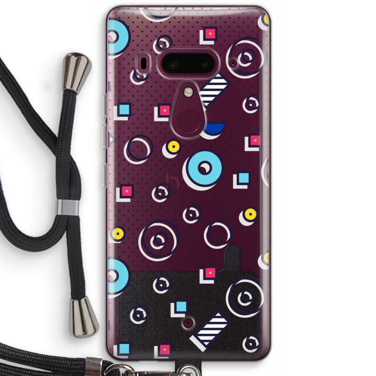 8-bit N°9: HTC U12+ Transparant Hoesje met koord