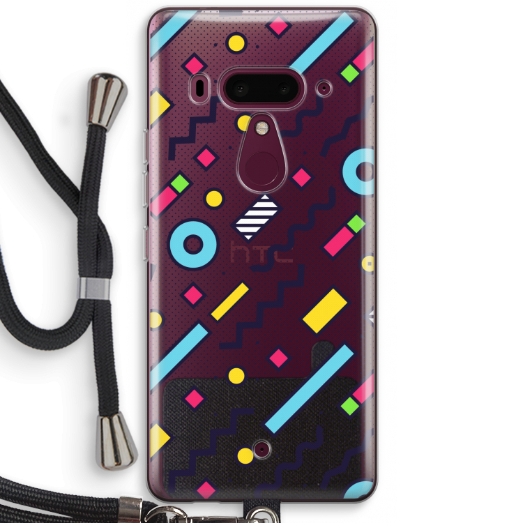8-bit N°8: HTC U12+ Transparant Hoesje met koord