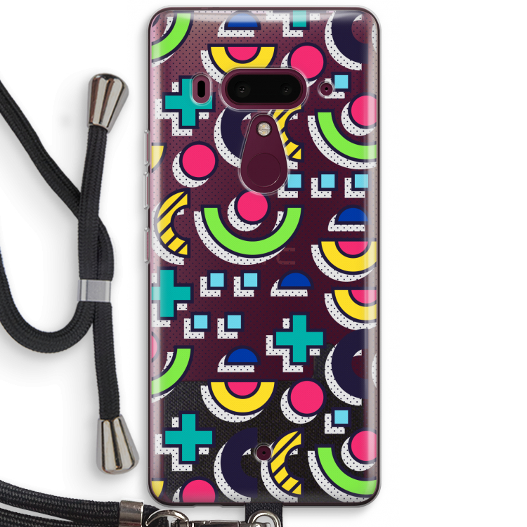 8-bit N°6: HTC U12+ Transparant Hoesje met koord