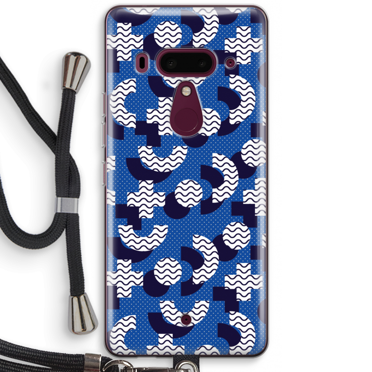 8-bit N°5: HTC U12+ Transparant Hoesje met koord