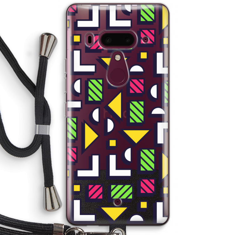 8-bit N°4: HTC U12+ Transparant Hoesje met koord