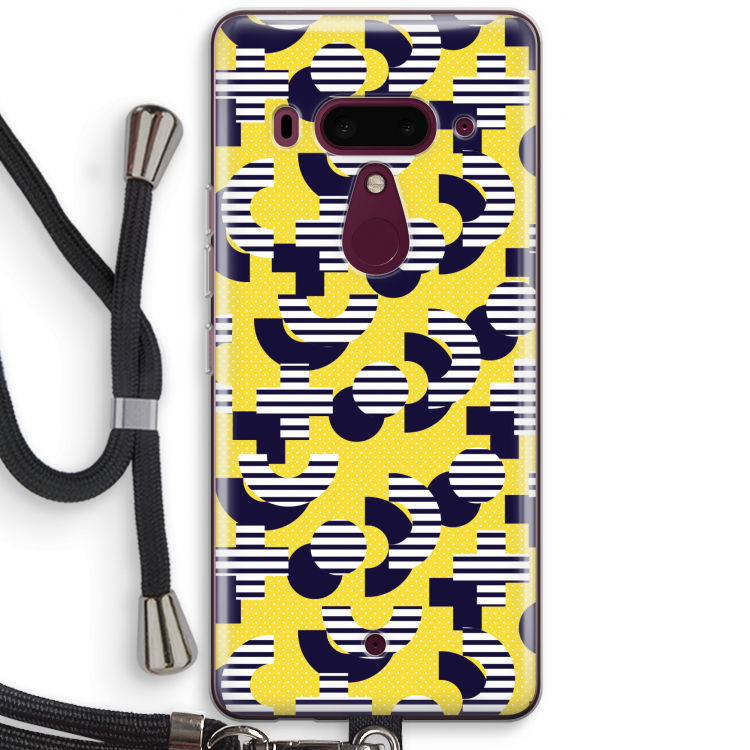 8-bit N°3: HTC U12+ Transparant Hoesje met koord