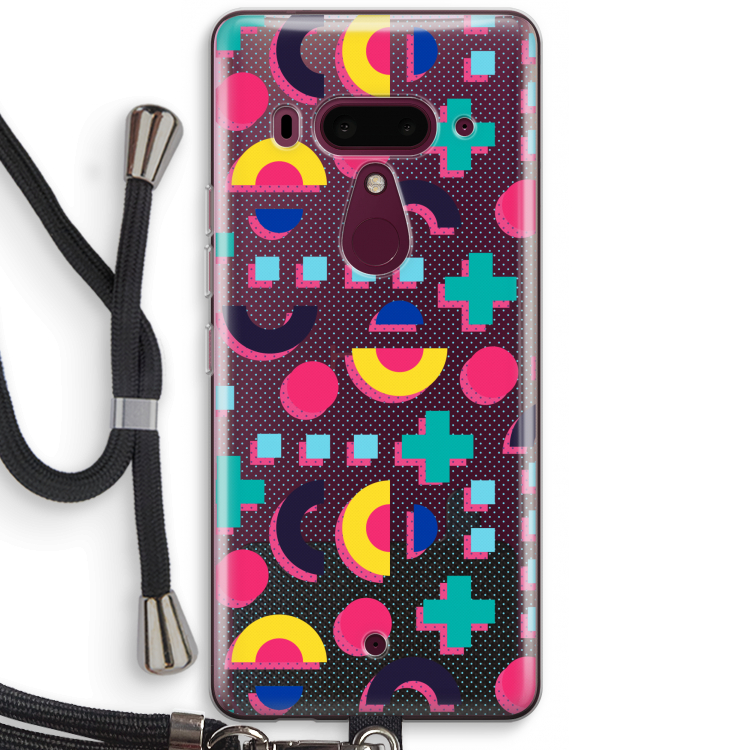 8-bit N°2: HTC U12+ Transparant Hoesje met koord