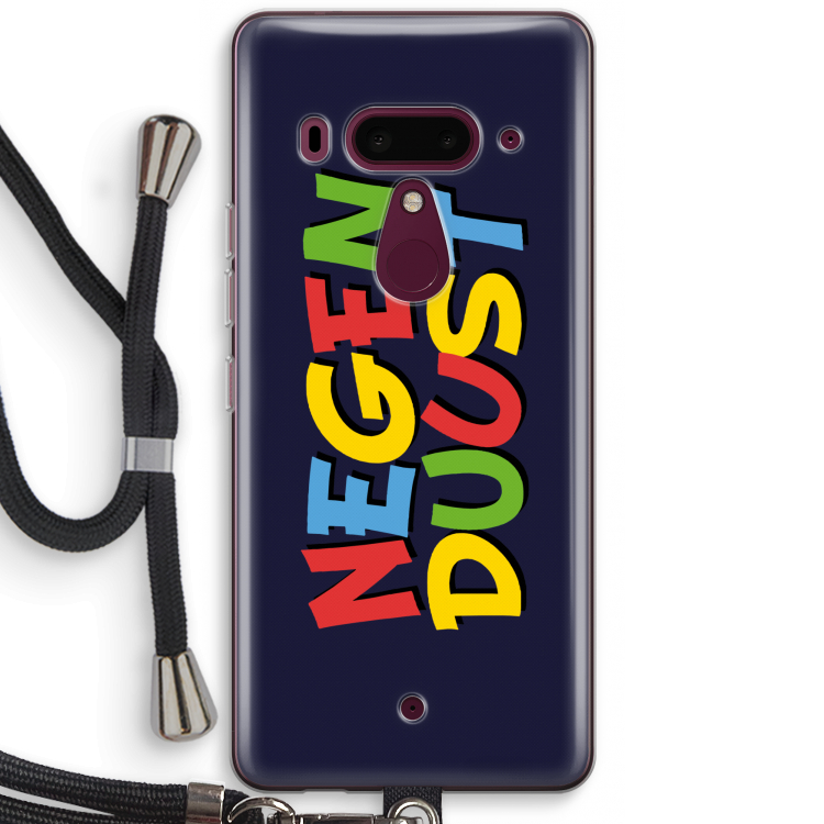 90's One: HTC U12+ Transparant Hoesje met koord
