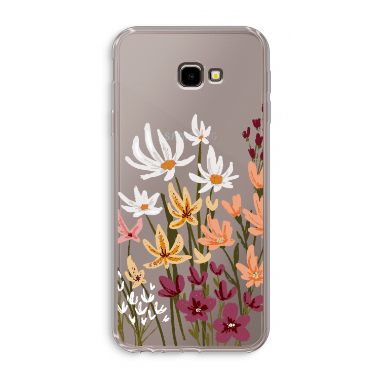 Painted wildflowers: Samsung Galaxy J4 Plus Transparant Hoesje