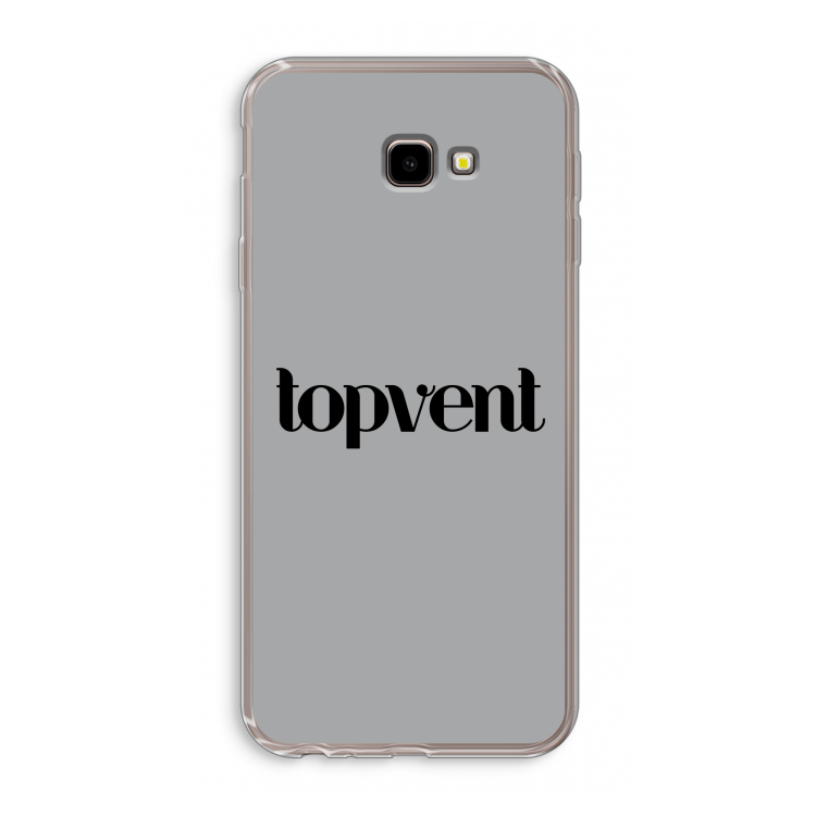 Topvent Grijs Zwart: Samsung Galaxy J4 Plus Transparant Hoesje