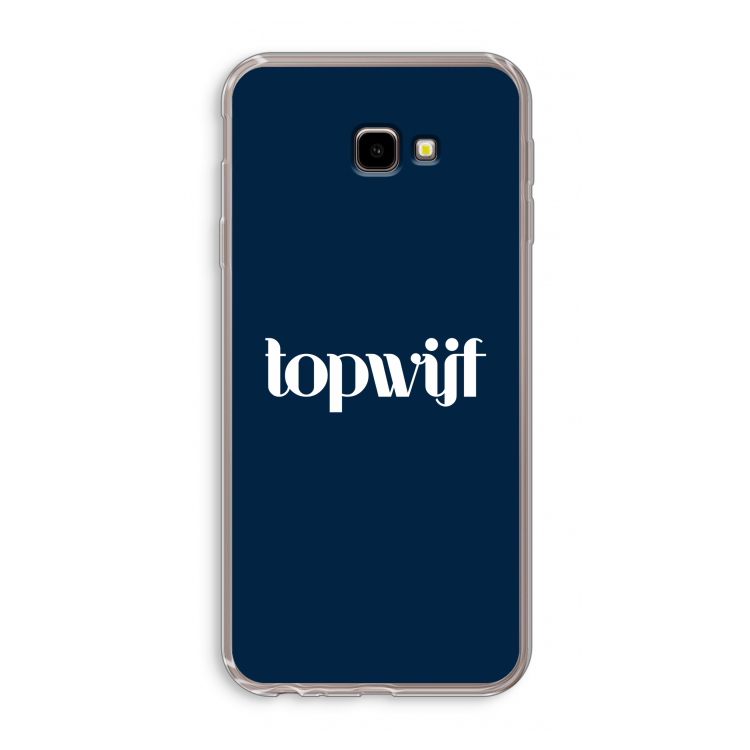 Topwijf Navy: Samsung Galaxy J4 Plus Transparant Hoesje