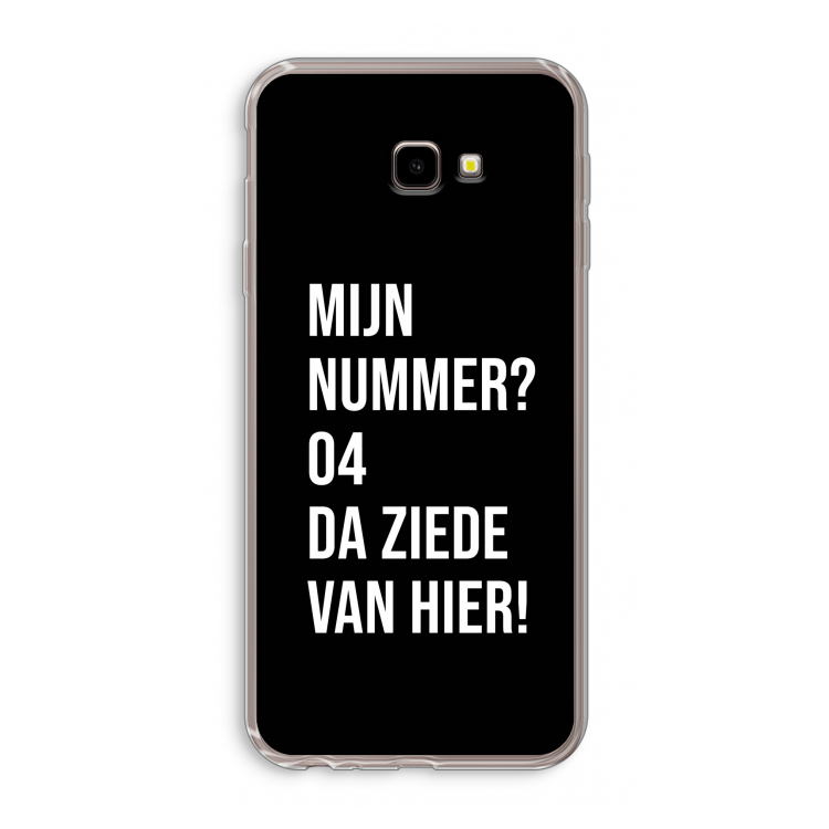 Da ziede van hier - Zwart: Samsung Galaxy J4 Plus Transparant Hoesje