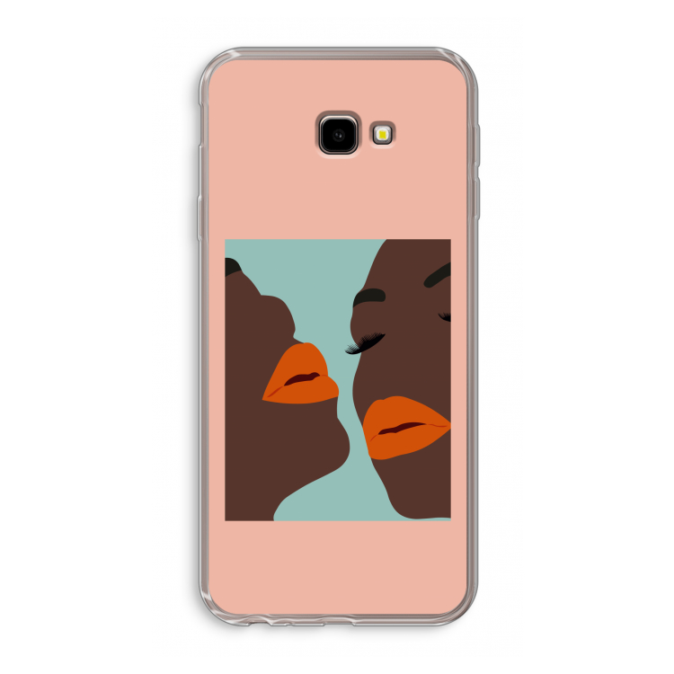 Orange lips: Samsung Galaxy J4 Plus Transparant Hoesje