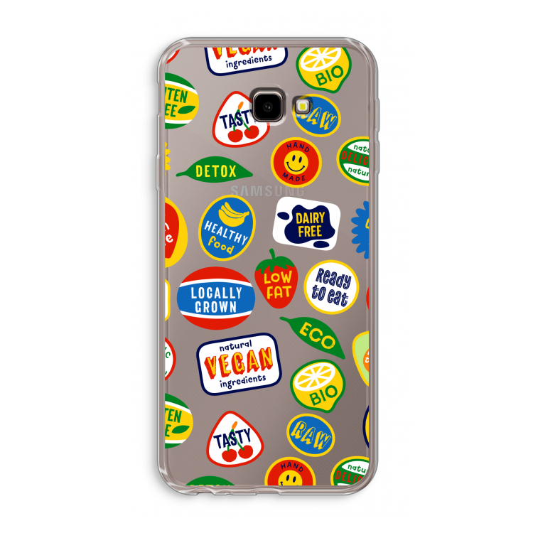 Fruitsticker: Samsung Galaxy J4 Plus Transparant Hoesje