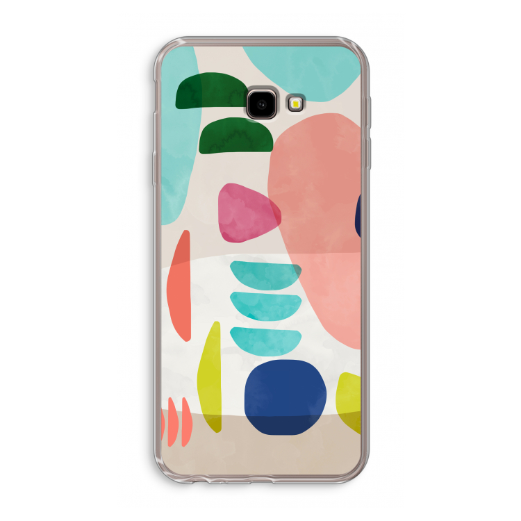 Bold Rounded Shapes: Samsung Galaxy J4 Plus Transparant Hoesje