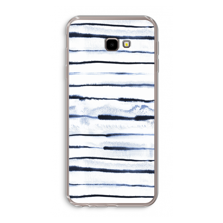 Ink Stripes: Samsung Galaxy J4 Plus Transparant Hoesje